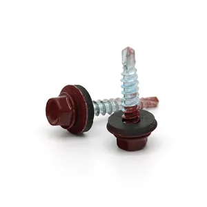Sekrup Baja Galvanis Kepala Hex Warna-warni, Sekrup Autoperfurantes, Sekrup Atap Stainless Steel dengan Karet - Product Image 5
