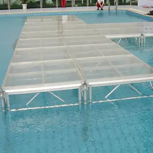 Dragonstage plexiglass acrylic transparent swimming pool stage small outdoor music folding stage