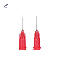 Aiguille de distribution Liscoe 27G 0,5/1" en acier inoxydable avec revêtement PTFE Teflon, embout Luer Lock résistant aux produits chimiques, pointe pour colle, OEM
