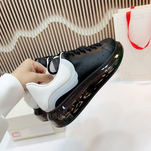 Chaussures de créateur 2026 : Baskets à semelle épaisse en cuir véritable qualité 5A pour femmes et baskets décontractées pour hommes, style marche - Product Image 1