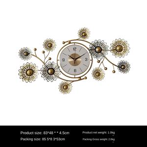 高級スタイルシングルフェイスアイアンホーム装飾壁時計ミュートリビングルームタイムライトクロスボーダースタイル - Product Image 6