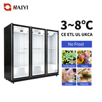Vitrine réfrigérée pour fleurs à trois portes, réfrigérateur pour fleurs pour magasin