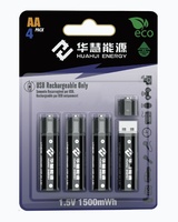 De litio USB recargable AA/AAA batería