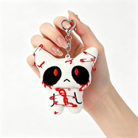 Porte-clés en peluche en gros, breloques gothiques d'horreur, vampires sanglants, pour sac à dos, sac à main, cadeaux d'Halloween