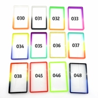 MLY Protecteur de carte gradée en TPU transparent de 4 pouces, type panneau arrière, avec pare-chocs et protection de plaque, coloré, couleurs assorties