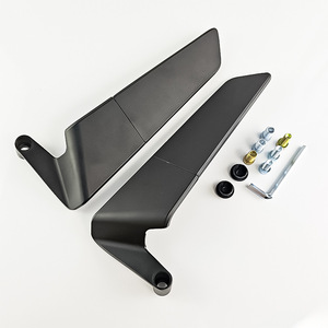 Rétroviseur universel réglable et pliable en alliage d'aluminium Qiangye pour moto, corps noir, miroir blanc, petite et grande taille - Product Image 1