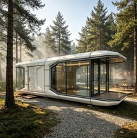 Maison Capsule Spatiale Préfabriquée Modulaire Apple Cabin Luxe Glamping Hôtel Villa Miniature