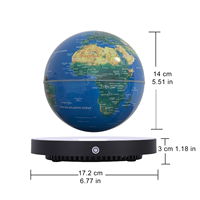 HCNT M005B-22 Globo Magnético Levitante de Diseño Moderno, Lámpara LED Flotante con Rotación, 14cm de Diámetro, Inducción Inalámbrica, Regalo