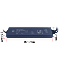 Alimentation électrique LED 200W PF>0.95 IP67 Dimmable Triac 0-10V PWM Transformateur étanche en aluminium simple DC AC-DC Projecteur ROHS