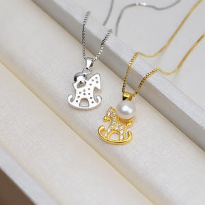 Juego de Joyería Fina de Plata S925 para Mujer, DIY, Perla, Zodiaco, Caballo, Pendientes, Anillo, con Bandeja Vacía 1335 - Product Image 4