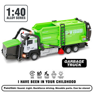 <span class=keywords><strong>Camion</strong></span> à ordures de 35 cm, grand modèle, en métal moulé sous pression, avec éclairage, son et marche arrière, <span class=keywords><strong>jouet</strong></span> pour tout-petits et garçons - Product Image 4