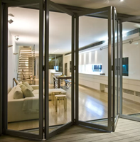 Puertas y Ventanas Plegables de Aleación de Aluminio con Vidrio Templado - Uso Interior/Exterior, Diseño Minimalista Resistente al Viento, Garantía de 3 Años