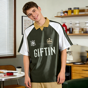 Camiseta de Fútbol de Tela Brillante de Alta Calidad al por Mayor ODM, Nombre y Número del Equipo Personalizados, Camiseta de Fútbol, Ropa Deportiva Informal, Uniforme - Product Image 1