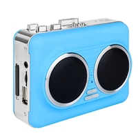 Convertisseur portable de cassette en MP3 avec fonction de lecture inversée automatique et haut-parleurs doubles pour l'apprentissage de l'anglais, utilisation à domicile et en extérieur