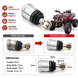 Rotule conique de tige de direction filetée M10 de 32 mm de diamètre pour UTV 50cc 70cc 90cc 110cc 125cc 150cc 200cc 250cc, ATV, Dune Buggy, <span class=keywords><strong>Quad</strong></span> - Product Image 6