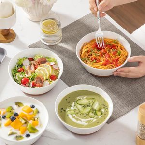 Wholesale Modern Design Ceramic Soup Bowls and Salad Bowls for Table Use Microwave & Dishwasher Safe