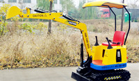Mini Excavadora Hidráulica de Fibra de Vidrio y Acero, Resistente, para Parques Infantiles Interiores y Exteriores, Centros Comerciales