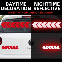 Autocollants réfléchissants pour voiture à haute visibilité, autocollants réfléchissants pour pare-chocs arrière, autocollants de sécurité nocturne, décalcomanies décoratives pour voiture