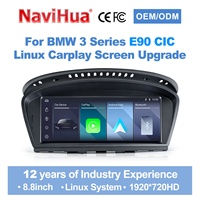 Sistema estéreo Navihua Linus con pantalla táctil de 8.8 pulgadas, DSP, Carplay y Android Auto para BMW Serie 3 E90/E91/E92/E93 2008-2012 CIC