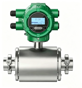 Débitmètre magnétique sanitaire MS 6320, capteur ND25-ND100, doublure PTFE, acier inoxydable SS316, qualité alimentaire, certifié 3A - Product Image 1
