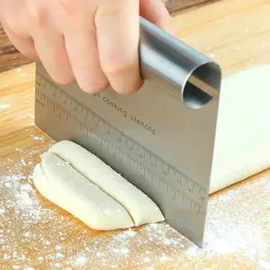 Grosir multifungsi kue Pastry Stainless Steel spatula Pizza pemotong adonan Chopper