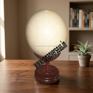 Elegantes y Estables Soportes de Madera y Metal para Huevos de Avestruz Pequeños, para Decoración del Hogar - Product Image 3