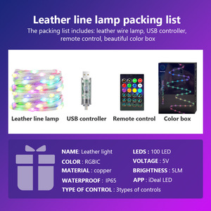 Mini <span class=keywords><strong>Luces</strong></span> LED RGB <span class=keywords><strong>de</strong></span> Colores Cambiantes, <span class=keywords><strong>con</strong></span> Control Remoto, Alimentación USB, Guirnalda <span class=keywords><strong>de</strong></span> <span class=keywords><strong>Luces</strong></span> Inteligente para Decoración Navideña - Product Image 6