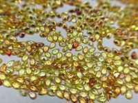 1.5X2.5MM Jaune Poire Pierre Saphir Cristal Gemmes Naturelles, Pierre De Haute Qualité, Jaune Orange Citron Couleur, Obtenez Le Dernier Prix.