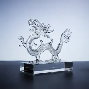 Decorazione del drago di cristallo personalizzata in fabbrica
