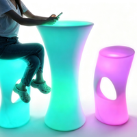 Chaises et tables de bar d'extérieur à LED pour chicha, mobilier de salon, aménagement de jardin pour mariages et fêtes