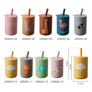 Wholesale Water Leaf Proof No Spill Drinking Training Silicone Cup Baby Kids Sippy Cup Bpa Free Silicone Toddler Cup