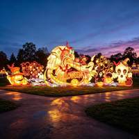 Lampu Festival LED Karakter Kartun Halloween Natal Lucu Tahan Air untuk Penggunaan Luar Ruangan Bahan Kain Sutra Harga Pabrik Terlaris