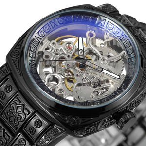 Montre Homme Vintage à Cadran Sculpté Forsining, Prix de Gros Usine, Montre Mécanique Automatique Squelette Tourbillon, Offre Spéciale - Product Image 5