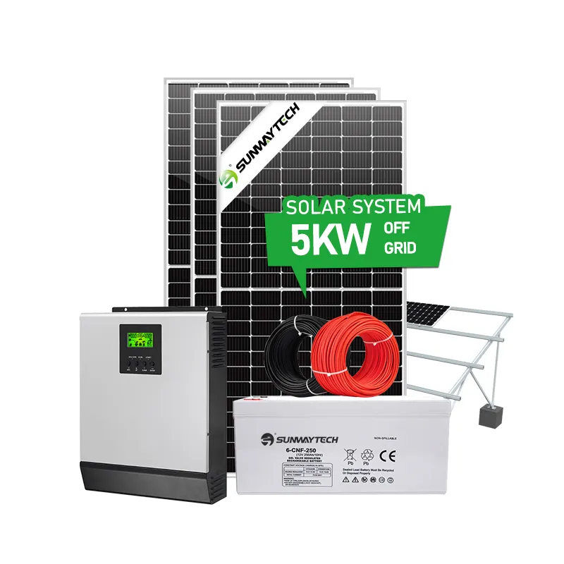 Kit complet de générateur solaire 1kw, 3kw, 5kw, 8kw, hors réseau électrique, livraison gratuite