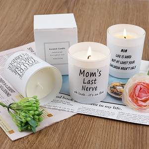 Velas perfumadas de gelatina negra de candelita de combustión larga de lujo personalizadas de vidrio esmerilado para hombres humo y vainilla - Product Image 2