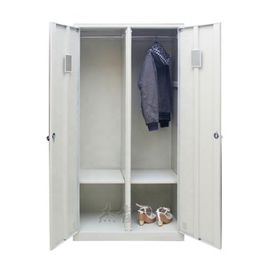 Muebles de Dormitorio Armario Locker de Acero <span class=keywords><strong>con</strong></span> 2 Puertas Armadio Gabinete para Zapatos Ropero Metálico Almirah <span class=keywords><strong>con</strong></span> <span class=keywords><strong>Espejo</strong></span> Organizador - Product Image 1