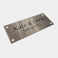 Plaque de nom en aluminium gravée personnalisée pour le bureau, la porte, le mur, la boîte aux lettres