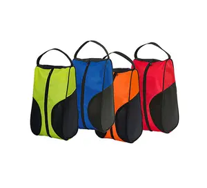 Renkli baskı ve nakış için uygun örgü toz geçirmez naylon fermuarlı çanta ile yüksek kalite ve dayanıklı ayakkabı çantası