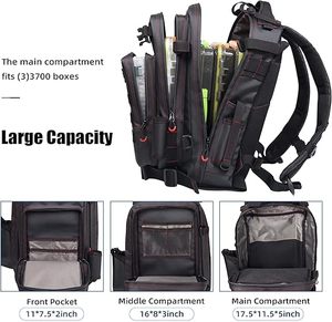 Échantillon gratuit Sac à dos de randonnée et de camping en plein air pour hommes Sac à dos étanche avec fermeture éclair Sac à dos de voyage - Product Image 3