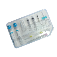 Kit de tubes de prélèvement sanguin sous vide stériles jetables. [Kit PRP] pour usage vétérinaire avec aiguille et support