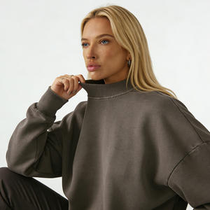 <span class=keywords><strong>Felpa</strong></span> da Palestra Ecologica Personalizzata per Donna, Maglione con Collo Tondo in Pile, <span class=keywords><strong>Felpa</strong></span> con Cappuccio in Cotone, Pullover Oversize di Lusso - Product Image 3