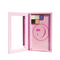 Palette magnétique vide avec miroir, comme un livre Palette magnétique vide rose à la mode et belle