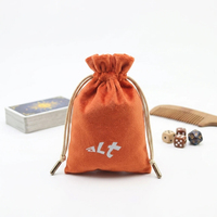 Sac de rangement personnalisé en velours doux avec cordon de serrage, pochette organisatrice en suède pour bijoux, montres, dés, cartes de tarot et cadeaux, avec logo imprimé à l'écran