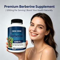 Capsules de Berbérine HCl 1200mg enrichies en cannelle de Ceylan pure pour soutenir la santé immunitaire, végétaliennes, personnalisation OEM disponible