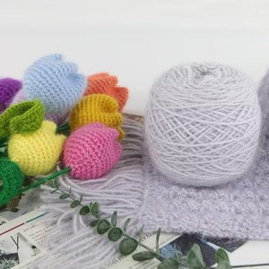 Fil mélangé fantaisie 150g, 57 couleurs, 75% polyester, 25% fil métallique, pour DIY, imitation fourrure d'écureuil - Product Image 4