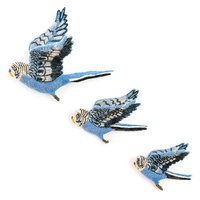 Art mural créatif en porcelaine vintage personnalisé, décoration d'animal pellican, résine et céramique classique, plaques 3D de groupe d'oiseaux en vol