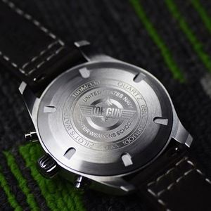 Envío Gratis, Reloj de Cuarzo Vintage de Piloto, Multifunción, Cronógrafo, 10 ATM, Acero Inoxidable 316L, Retro, Luminoso, de Alta Calidad, en Venta - Product Image 6