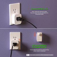 Kits de Enchufes con Sensor de Movimiento Inalámbrico Estándar de EE. UU. de 10 A, Interruptor con Sensor PIR Mini sin Cables, Encendido/Apagado Automático de Dispositivos Eléctricos