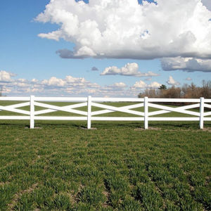 Panel de Cerca de Vinilo para Exteriores, Cerca Comercial para Caballos, Estilo Australiano para Rancho y Pastoreo, Poste Blanco Duradero, Riel de 1.3 m de Altura - Product Image 6