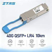 Transceiver ZTRS 40G QSFP+ LR4 10km CWDM 1271-1330nm Duplex LC Single Mode untuk Interkoneksi Inti Perusahaan dan Pusat Data
